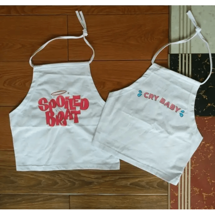 Summery Halter Shirt in Black or White for Hot Weather Fun - Cosparty