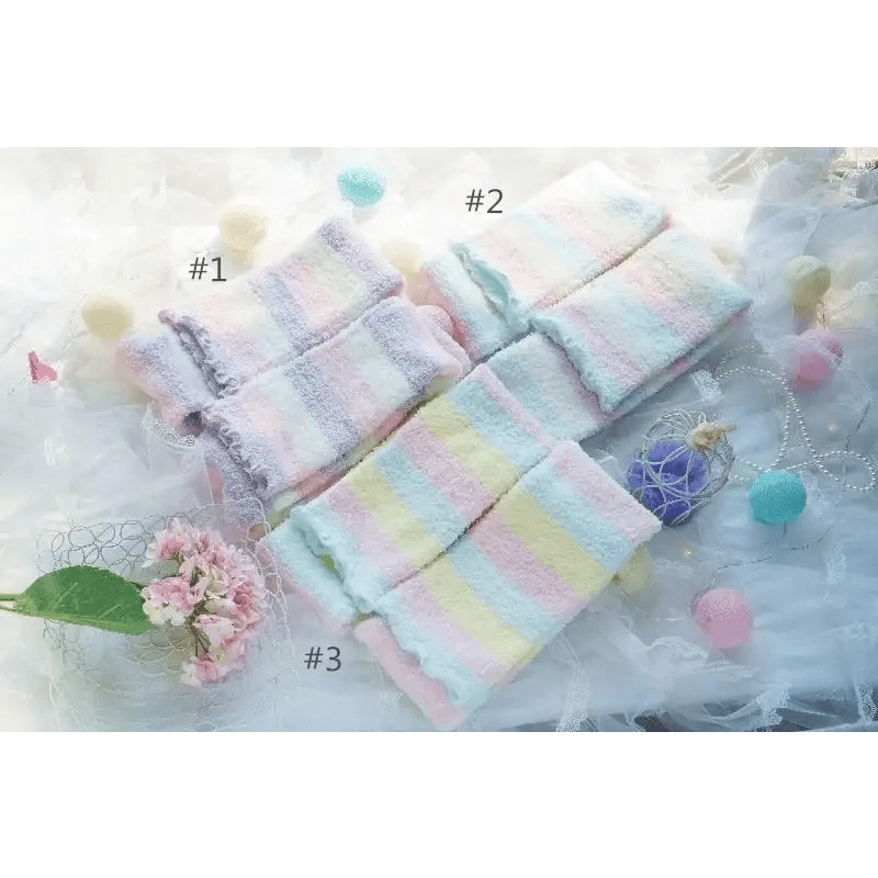 Super Plush Fuzzy Leggings in Pastel Colors Org In Stock - Cosparty