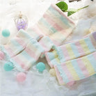 Fuzzy Pastel Long John Leggings - Easter Colors - leggings