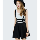 Suspender Style Hollow Cut-Out Dress for Effortless Charm - Dress