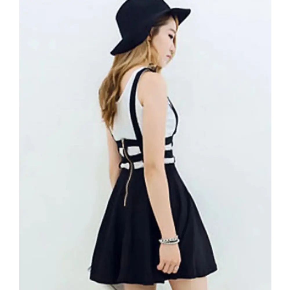 Suspender Style Hollow Cut-Out Dress for Effortless Charm - Dress