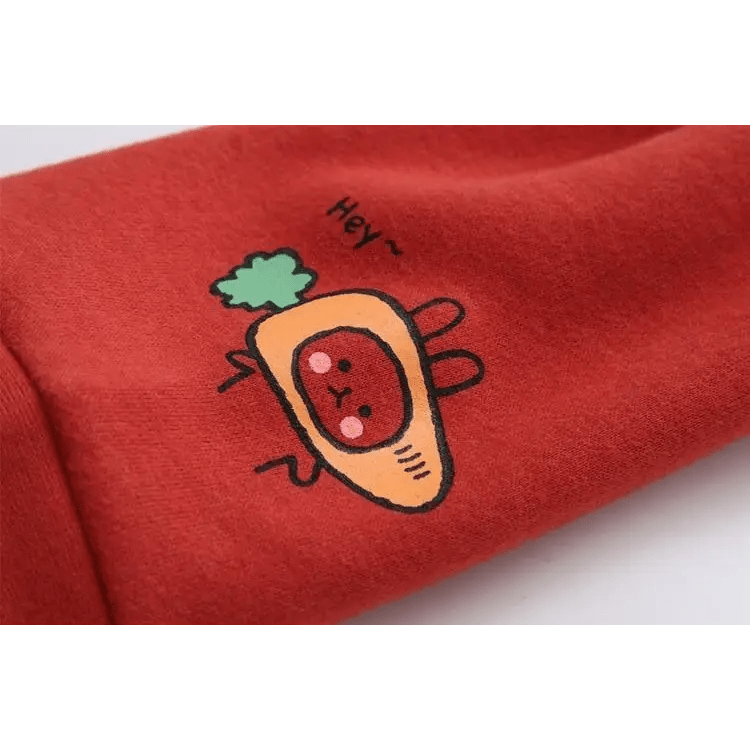 Sweet Anime Inspired Red and Grey Hoodie for Cosparty Fans - Cosparty