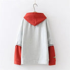 Sweet Anime Inspired Red and Grey Hoodie for Cosparty Fans - Cosparty