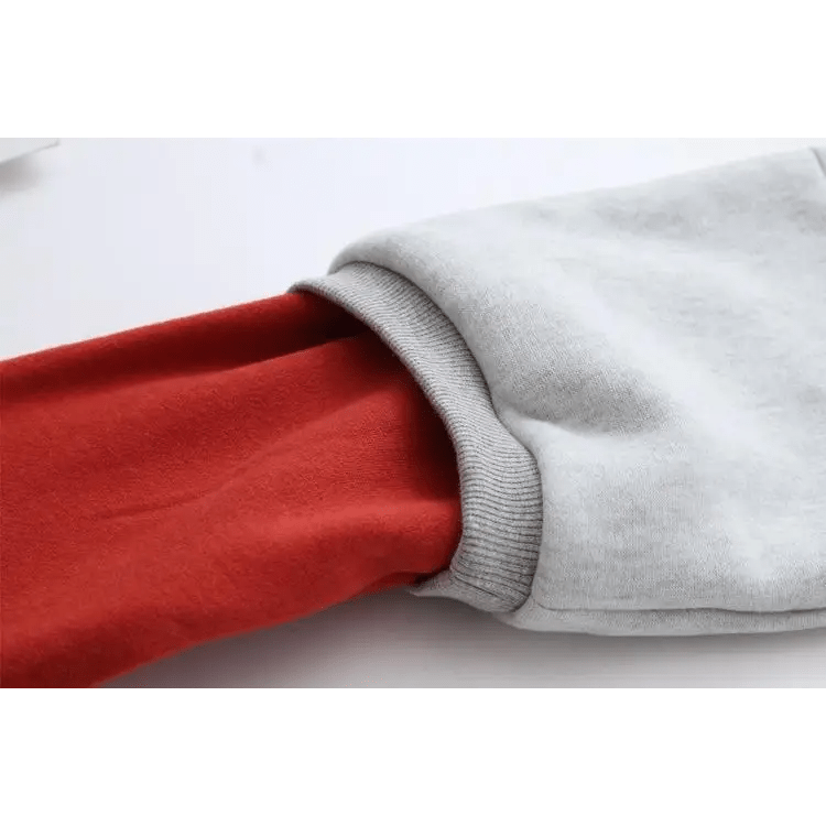 Sweet Anime Inspired Red and Grey Hoodie for Cosparty Fans - Cosparty