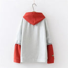 Sweet Anime Inspired Red and Grey Hoodie for Cosparty Fans - sweater