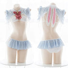 Sweet Blue and White Lace Sailor Moon Bunny Lingerie Set - Cosparty