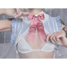 Sweet Blue and White Lace Sailor Moon Bunny Lingerie Set - intimate wear