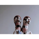Sweet Cow Print Maryjane Shoes with Embellished Bow and Paw Prints - Cosparty