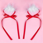 Sweet Fur Trimmed Reindeer Tutu Lingerie Set for Christmas - Cosparty