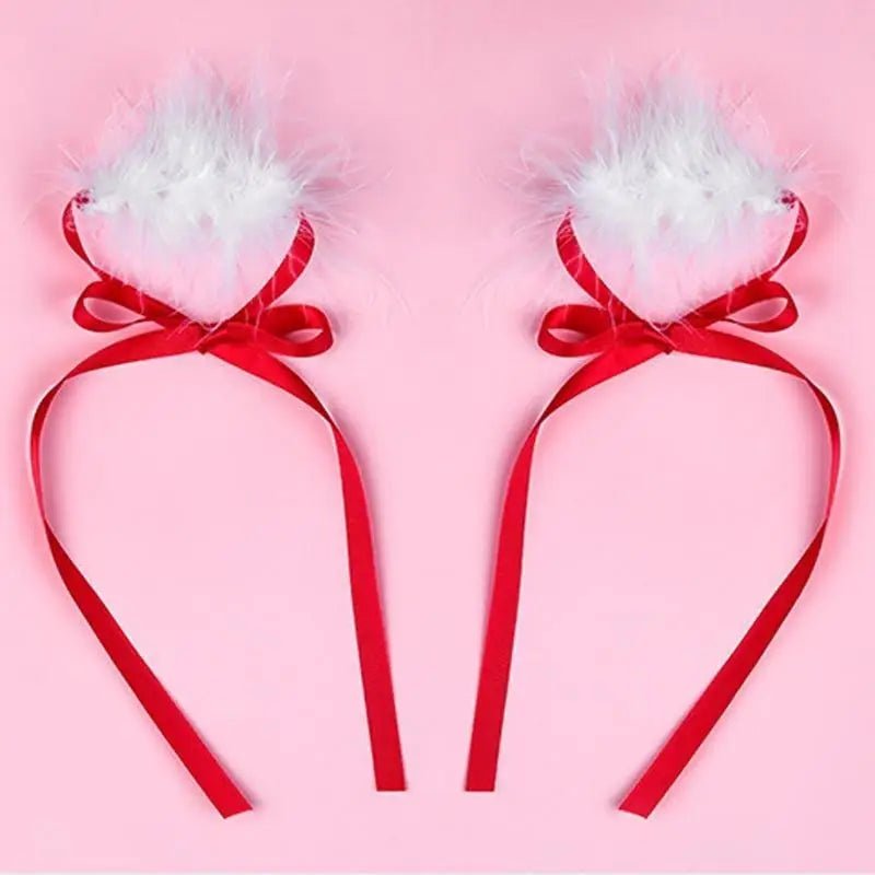 Sweet Fur Trimmed Reindeer Tutu Lingerie Set for Christmas - Cosparty