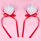 Sweet Fur Trimmed Reindeer Tutu Lingerie Set for Christmas - lingerie