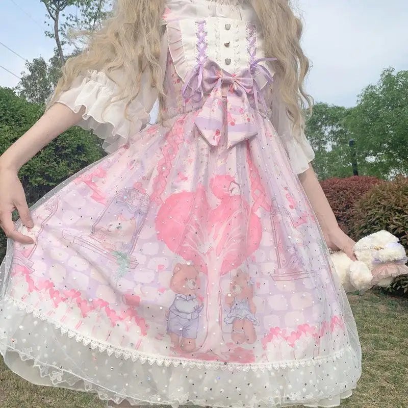 Sweet Heart - Shaped Family Tree Pastel Lolita Dress for Princesses - Cosparty