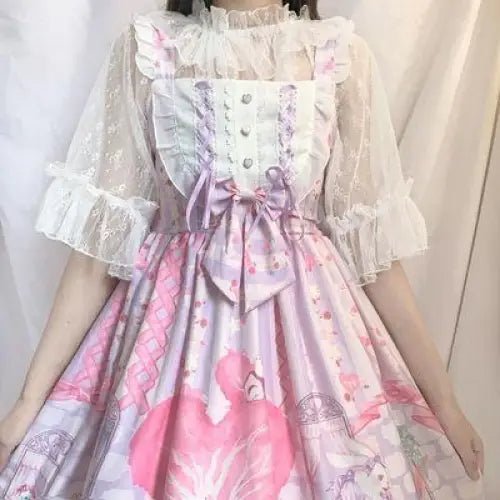 Sweet Heart - Shaped Family Tree Pastel Lolita Dress for Princesses - Cosparty
