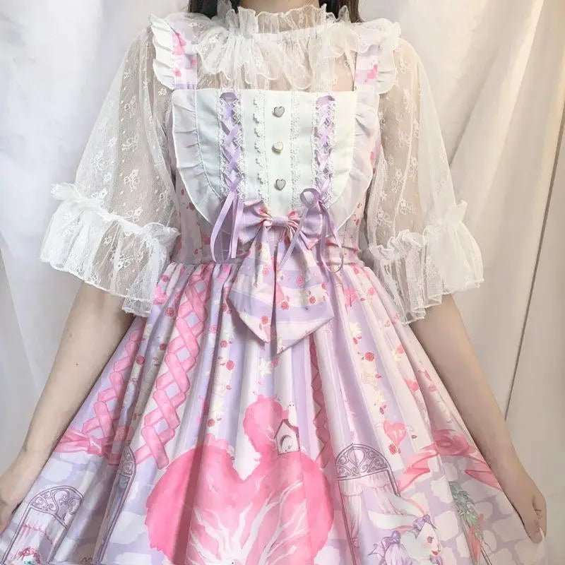 Sweet Heart - Shaped Family Tree Pastel Lolita Dress for Princesses - Cosparty