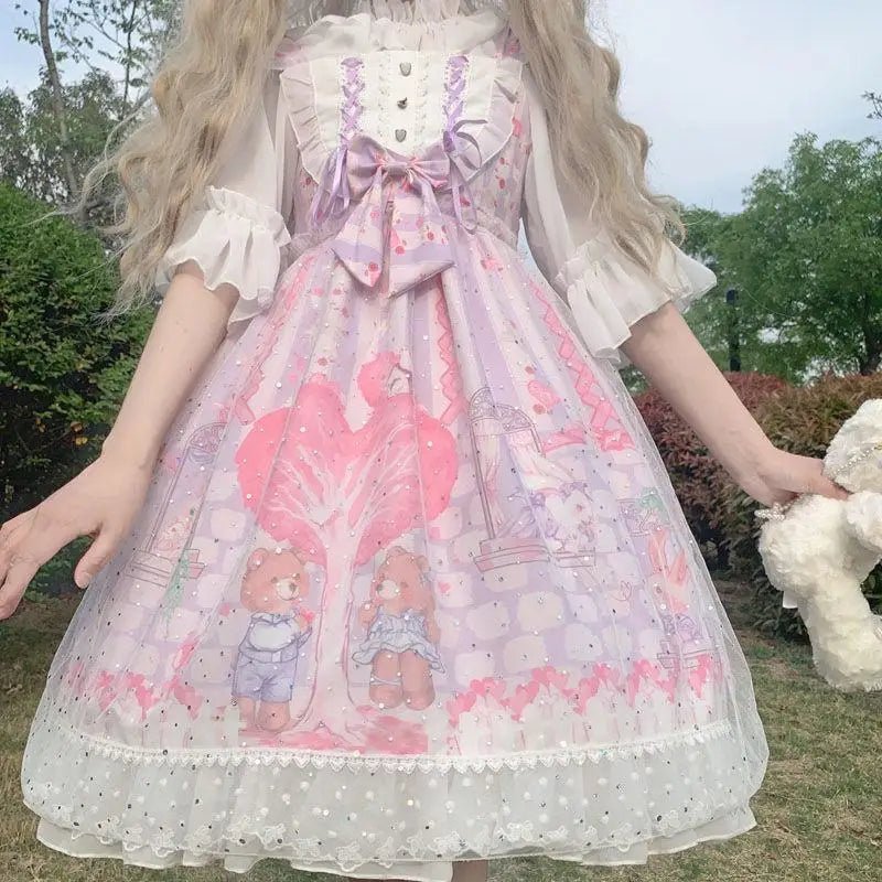 Sweet Heart - Shaped Family Tree Pastel Lolita Dress for Princesses - Cosparty