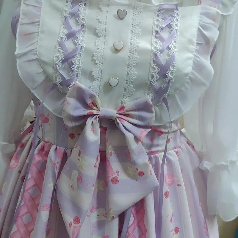 Sweet Heart-Shaped Family Tree Pastel Lolita Dress for Princesses - dress