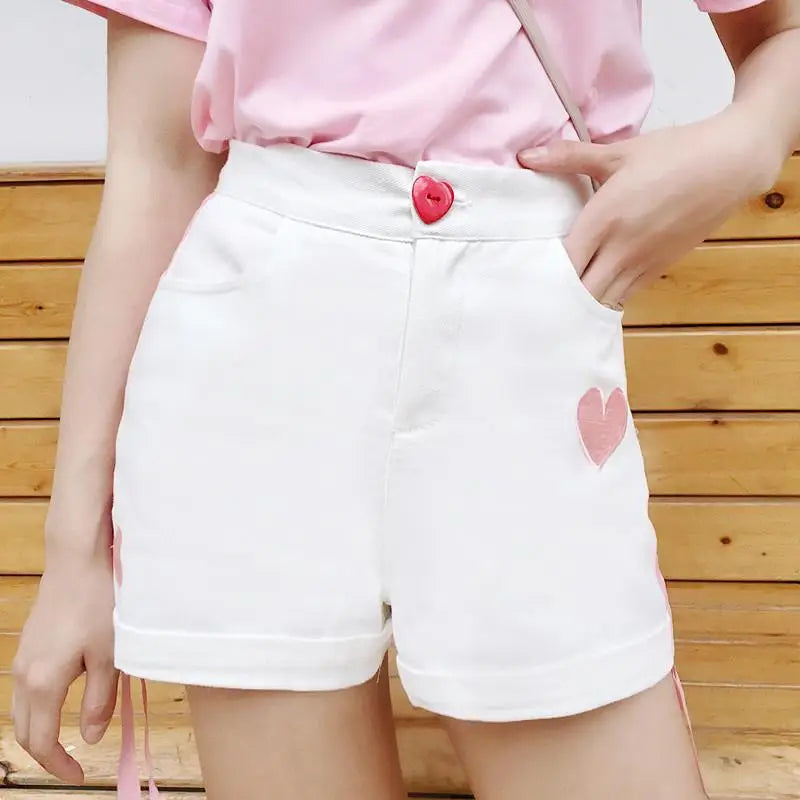 Sweet Heart Shorts for Summer Lounging - shorts