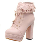 Sweet Lolita Booties with Ruffled Trim and Comfortable Design - Cosparty