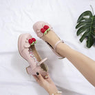 Sweet Lolita Fashion Shoes with Scalloped Trim and Heart Buckles - shoes