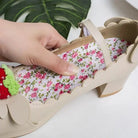Sweet Lolita Fashion Shoes with Scalloped Trim and Heart Buckles - Cosparty