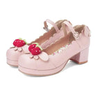 Sweet Lolita Fashion Shoes with Scalloped Trim and Heart Buckles - shoes