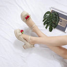 Sweet Lolita Fashion Shoes with Scalloped Trim and Heart Buckles - shoes