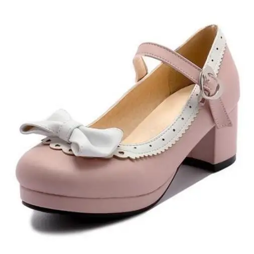 Sweet Lolita Babydoll Heels Pumps Shoes Bow Kawaii Fashion Cute Elegant EGL Style