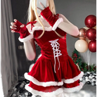 Winter Lolita Dress & Costume Set - Outfit / L - christmas, christmas costume, cosplay, costumes, dresses