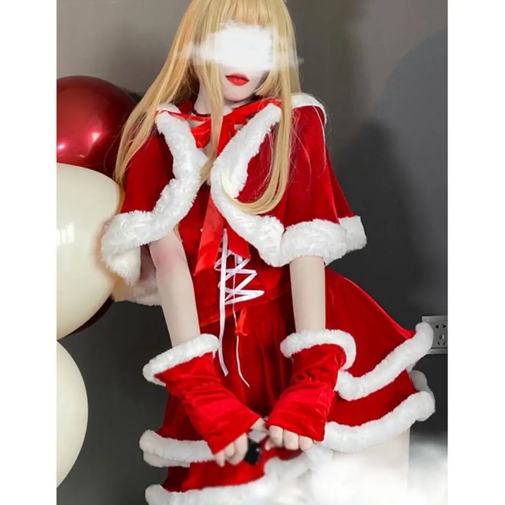 Sweet Lolita Santa Dress with Accessories for 152 - 175cm Height - Cosparty