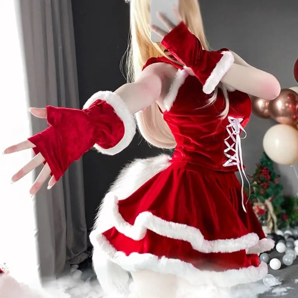 Sweet Lolita Santa Dress with Accessories for 152 - 175cm Height - Cosparty