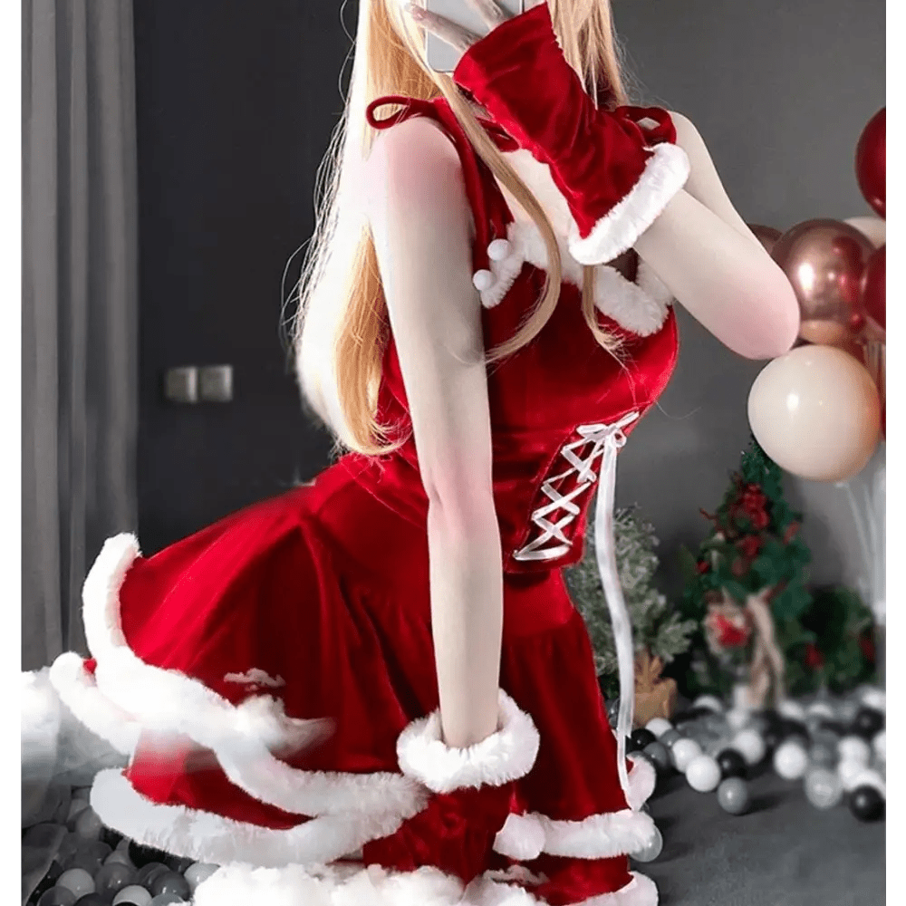 Sweet Lolita Santa Dress with Accessories for 152 - 175cm Height - Cosparty