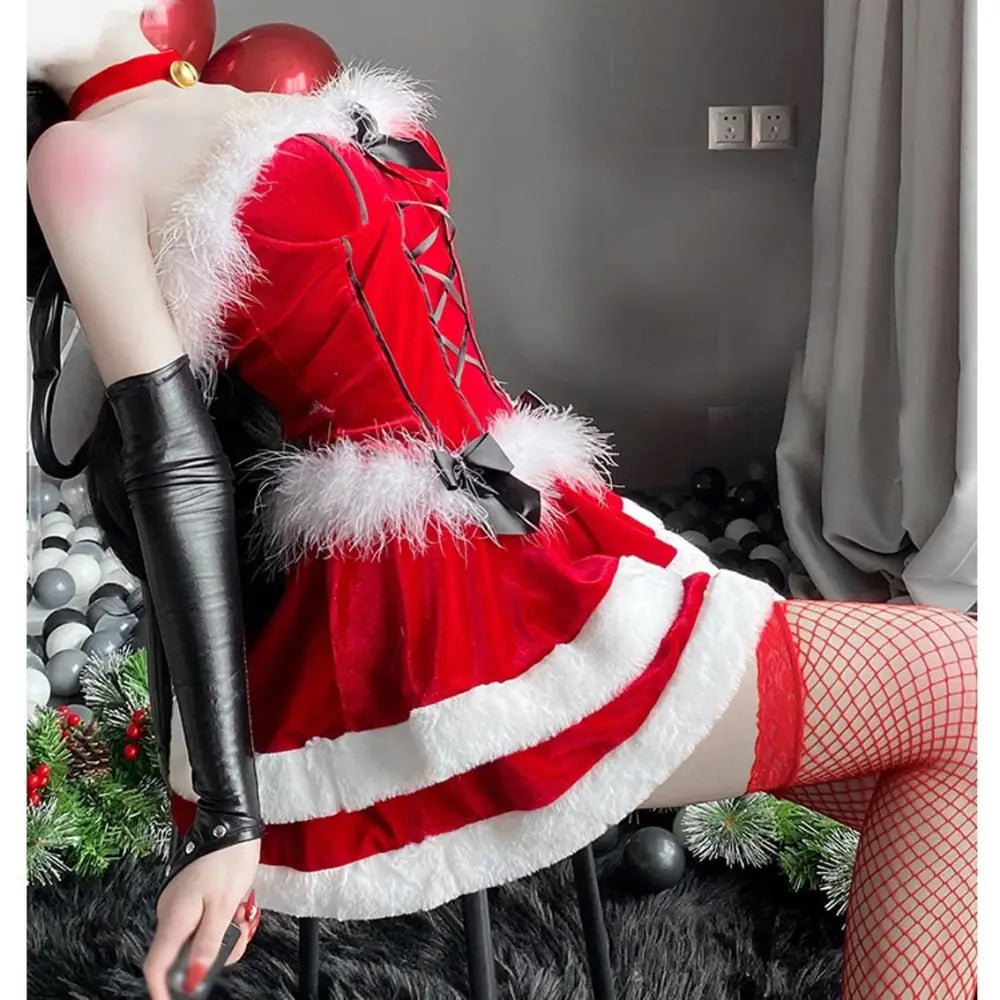 Sweet Lolita Santa Dress with Accessories for Height 152-175cm - Dresses