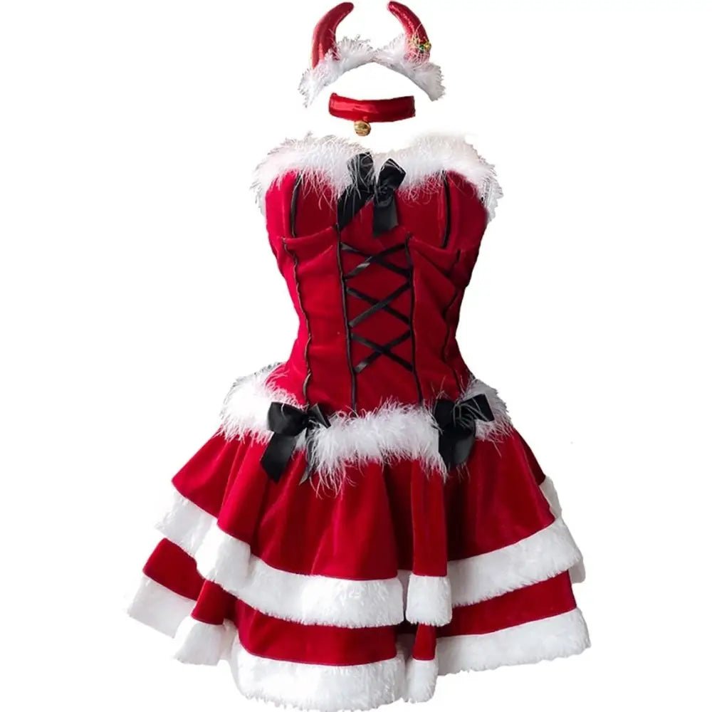 Sweet Lolita Santa Dress with Accessories for Height 152 - 175cm - Cosparty