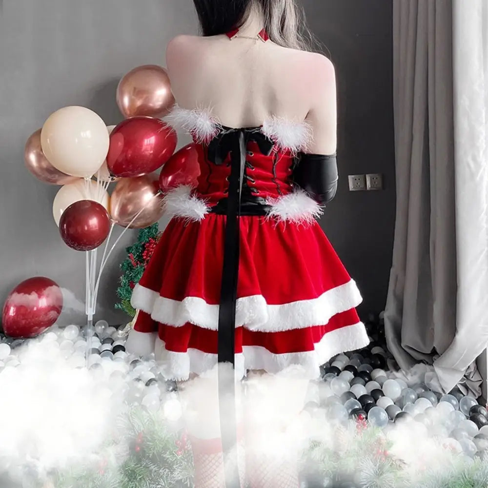 Sweet Lolita Santa Dress with Accessories for Height 152-175cm - Dresses