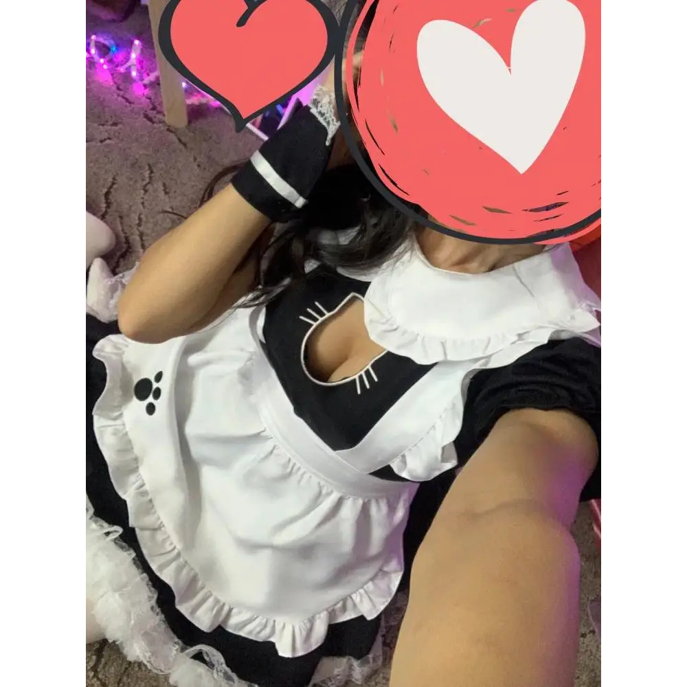 Sweet Maid Cafe Cosplay Outfit with 82cm Length for Cute Neko Coord - dress