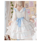 Sweet Pastel Blue Polkadot Lolita Dress with Luxurious Details - Cosparty