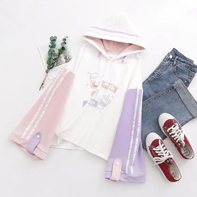 Sweet Pastel Milk Juice Hoodie for Cosparty Style - Cosparty