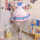 Sweet Pink and Blue Cotton Candy Maid Cosplay Set - Dresses