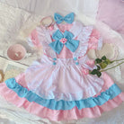 Sweet Pink and Blue Cotton Candy Maid Cosplay Set - Dresses