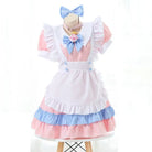 Sweet Pink and Blue Cotton Candy Maid Cosplay Set - Dresses