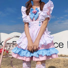 Sweet Pink and Blue Cotton Candy Maid Cosplay Set - Dresses