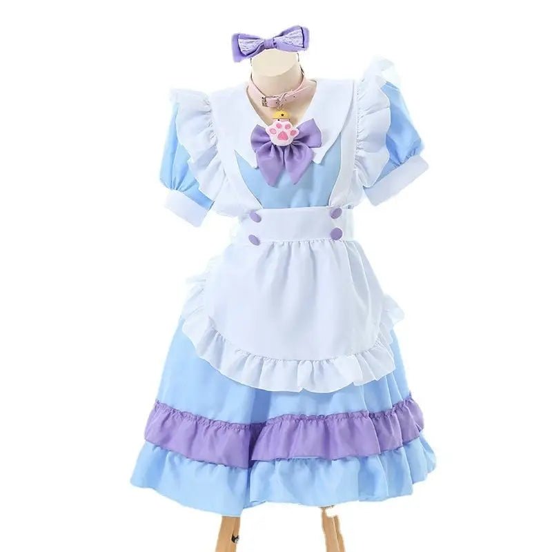 Sweet Pink and Blue Cotton Candy Maid Cosplay Set - Cosparty
