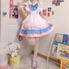 Sweet Pink and Blue Cotton Candy Maid Cosplay Set - Cosparty