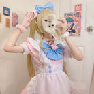 Sweet Pink and Blue Cotton Candy Maid Cosplay Set - Dresses