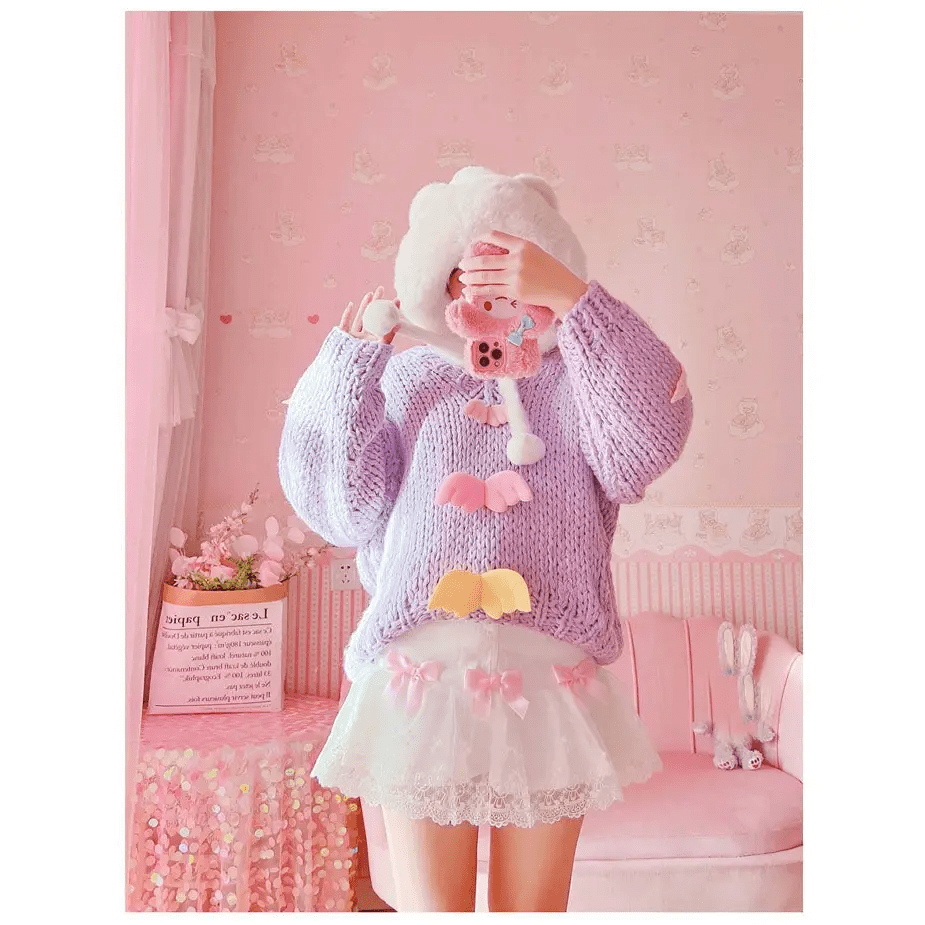 Sweet Pink and White Lace Lolita Skirt with Ribbons and Ruffles - Cosparty