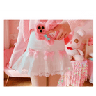 Sweet Pink and White Lace Lolita Skirt with Ribbons and Ruffles - Cosparty