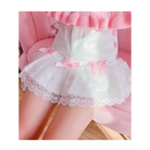 Sweet Pink and White Lace Lolita Skirt with Ribbons and Ruffles - skirt