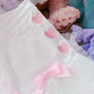 Sweet Pink and White Lace Lolita Skirt with Ribbons and Ruffles - skirt