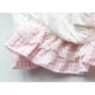 Sweet Pink Plaid Lingerie Set with Ruffled Halter Top and Bloomers - Lingerie