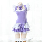 Sweet Pink Princess Dress with Bows and Ruffles - Purple - Dress